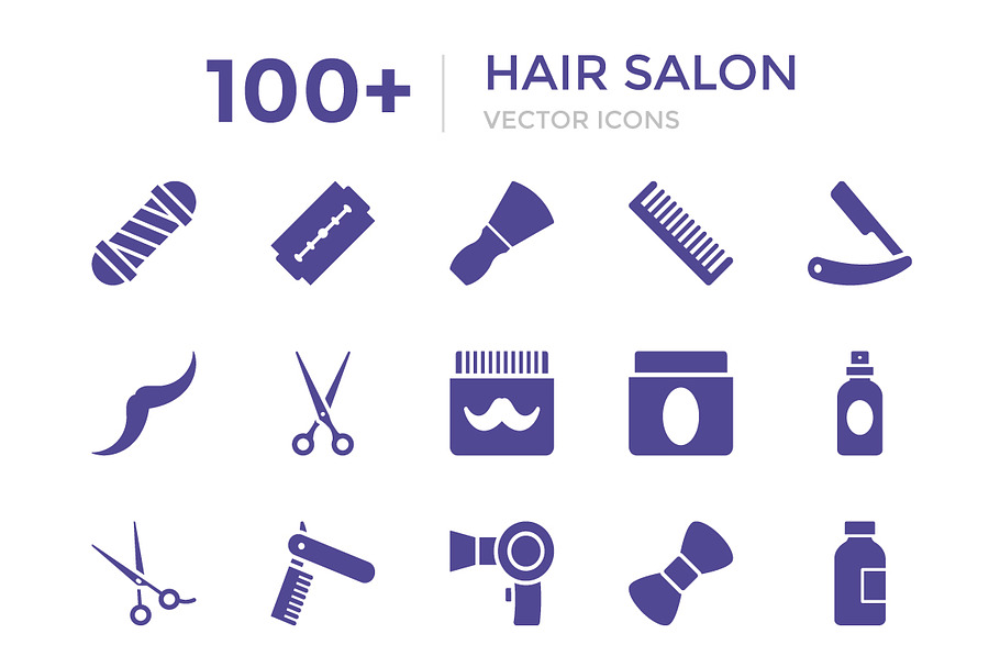 100+ Hair Salon Vector Icons