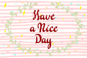 "Have a nice day" postcard vector