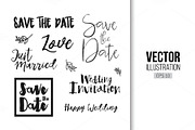 Save The Date lettering overlay