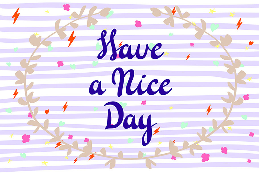 "Have a nice day" postcard vector in Graphics - product preview 8