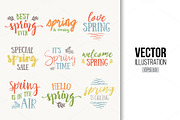 Spring Time hand drawn lettering