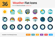 36 Weather Flat Icons