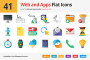 41 Web and Apps Flat Icons
