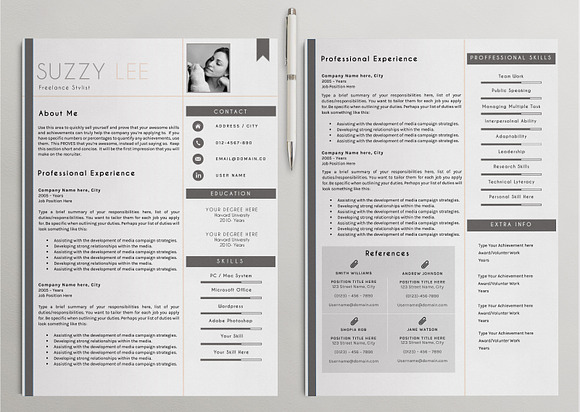 Professional Resume Template 40% OFF in Resume Templates - product preview 2
