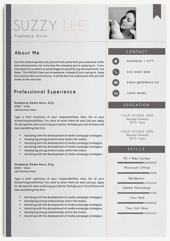 Professional Resume Template 40% OFF in Resume Templates - product preview 4