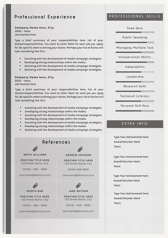 Professional Resume Template 40% OFF in Resume Templates - product preview 5