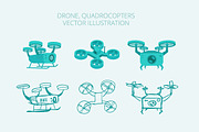 Drone quadrocopters different types