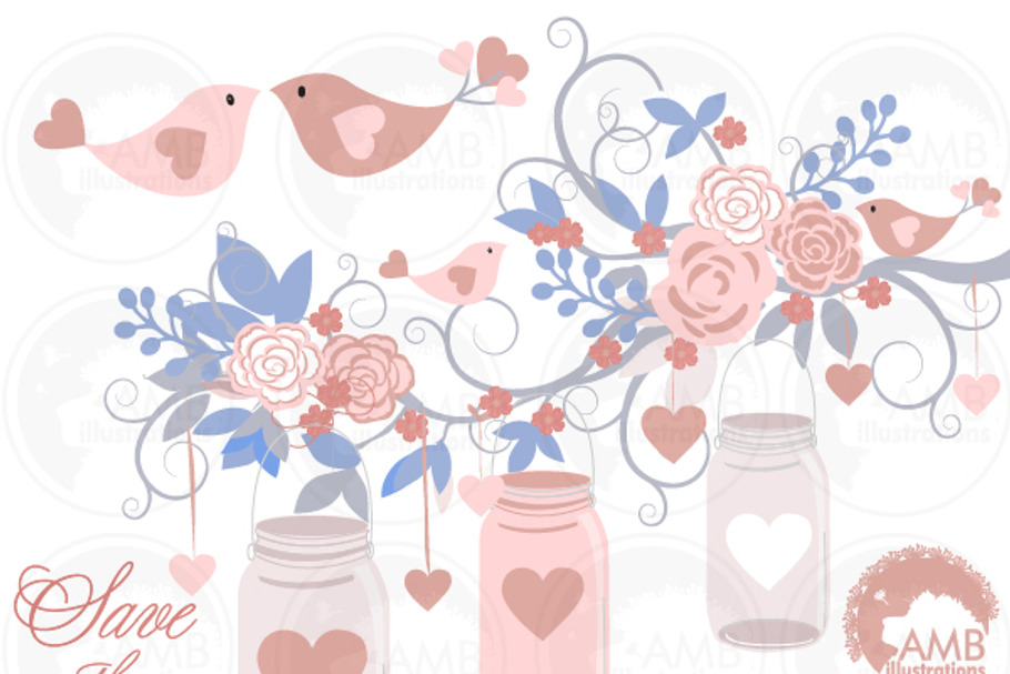 Garden Wedding Clipart AMB-1238 in Illustrations - product preview 8