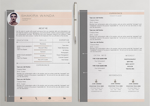 Professional Resume Template in Resume Templates - product preview 1