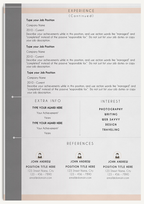 Professional Resume Template in Resume Templates - product preview 4