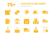 75+ Logistics Delivery Vector Icons
