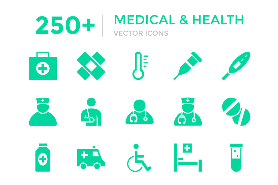 250+ Medical and Health Vector Icons