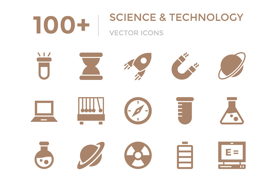 100+ Science and Technology Icons