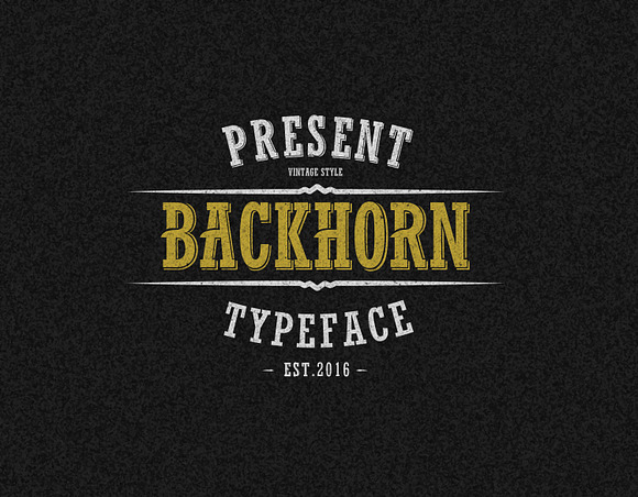 Backhorn in Display Fonts - product preview 5