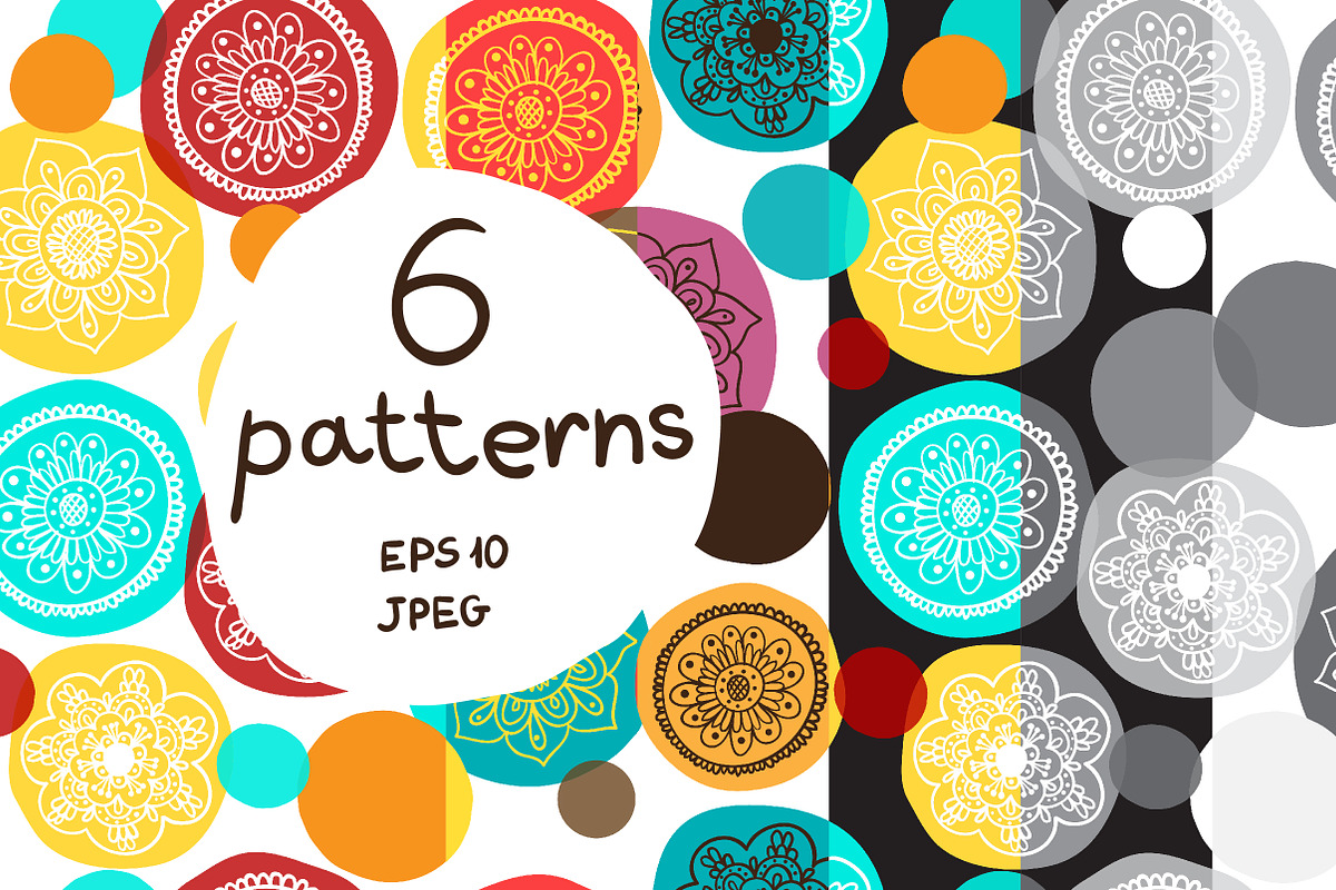 Indian patterns in Vector and JPEG in Patterns - product preview 8