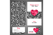 Wedding Cards Zebra