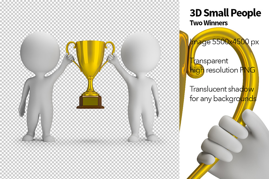 3D Small People - Two Winners in Illustrations - product preview 8