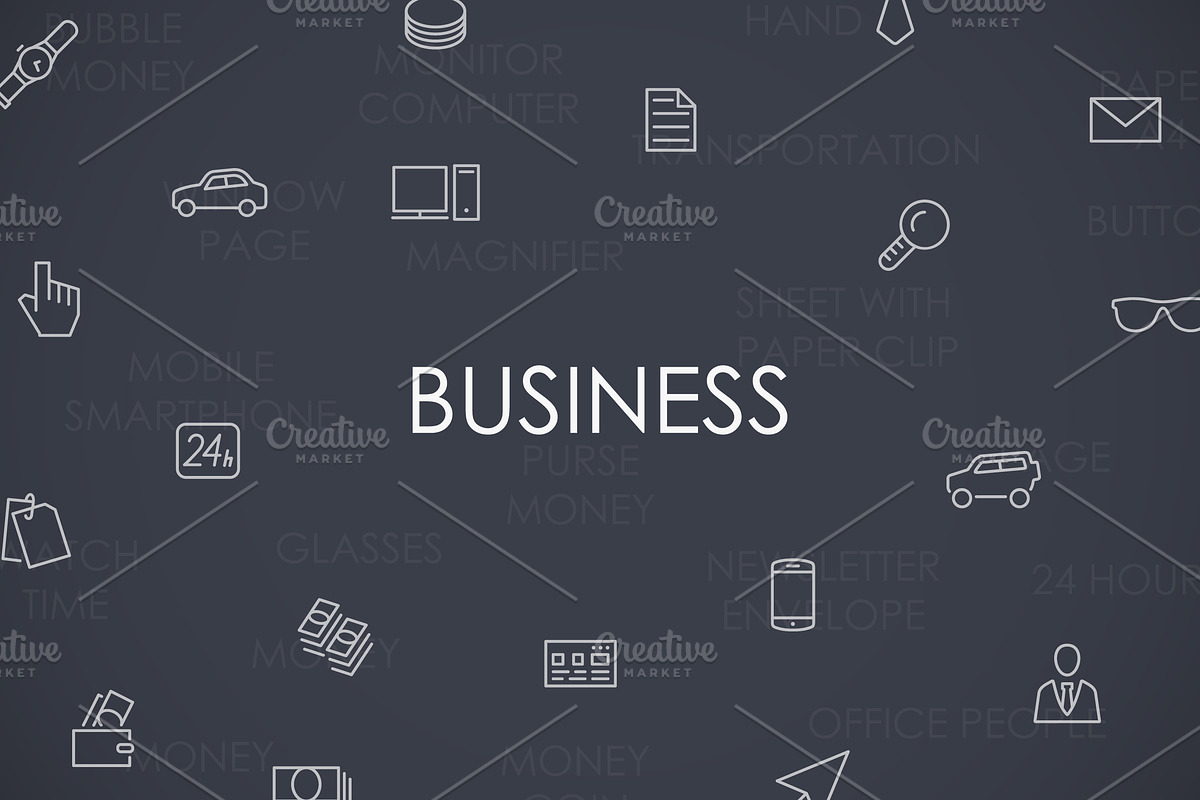 Business thinline icons + BONUS in Business Icons - product preview 8