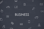 Business thinline icons + BONUS