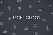 Technology thinline icons + BONUS