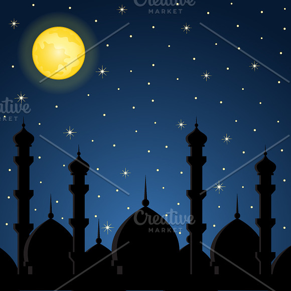 Abstract backgrounds with mosque in Illustrations - product preview 3