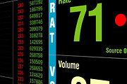 Big Data or financial stock market ticker digital display analys