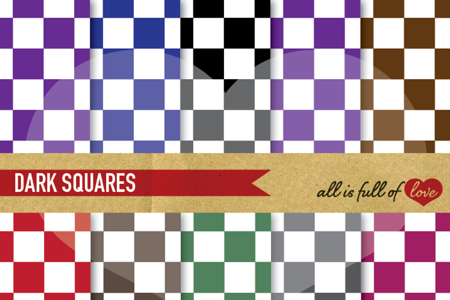 Checkered Background Paper Set 
