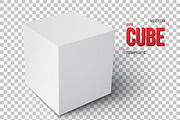 Realistic Vector Cube Template
