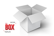Vector Paper Open Box Isolated