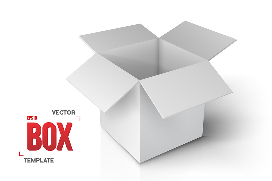 Vector Paper Open Box Isolated in Objects - product preview 8