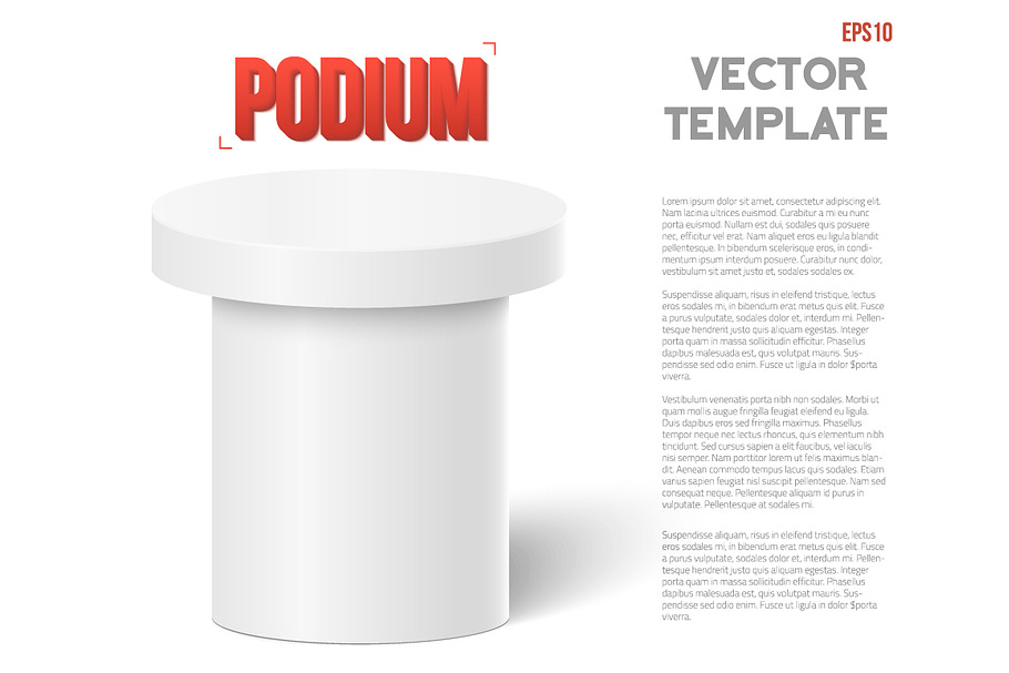 Winner Podium Vector Stage Isolated in Objects - product preview 8