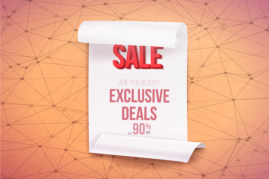 Sale Paper Ribbon Banner in Objects - product preview 8