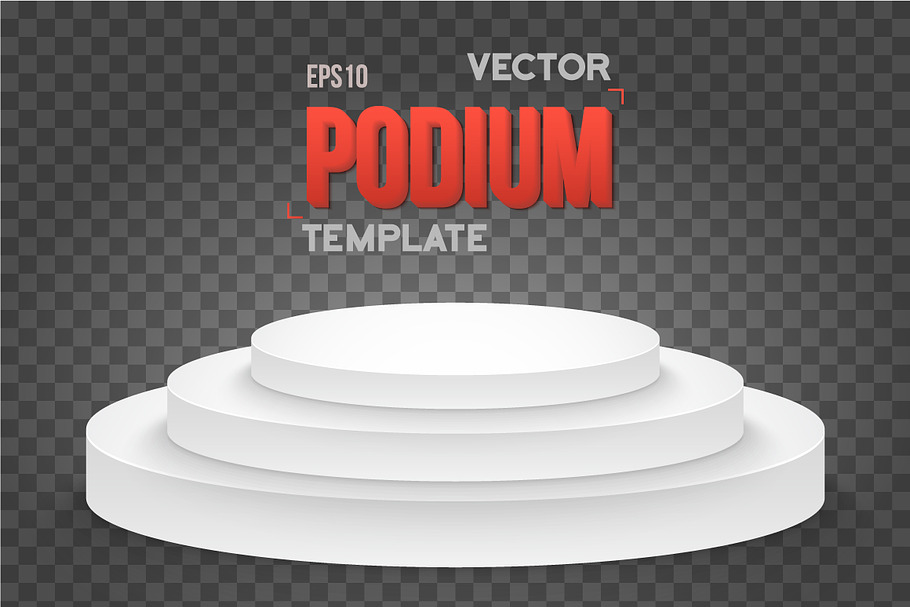 Winner Podium Vector Stage in Objects - product preview 8