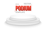 Winner Podium Vector Stage Isolated