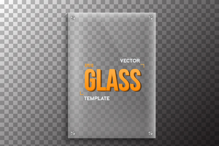 Vector Glass Plate Template in Objects - product preview 8