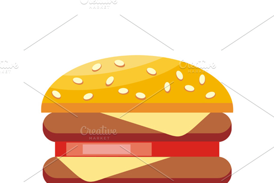 Burger Hamburger Isolated in Objects - product preview 8