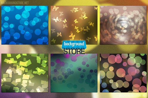 Beautiful Bokeh Backgrounds Bundle 2 in Textures - product preview 3