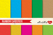 Rainbow Cardstock Digital Paper Pack