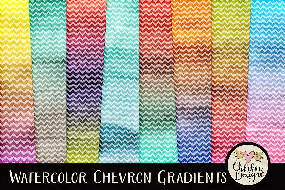 Watercolor Chevron Gradients Texture
