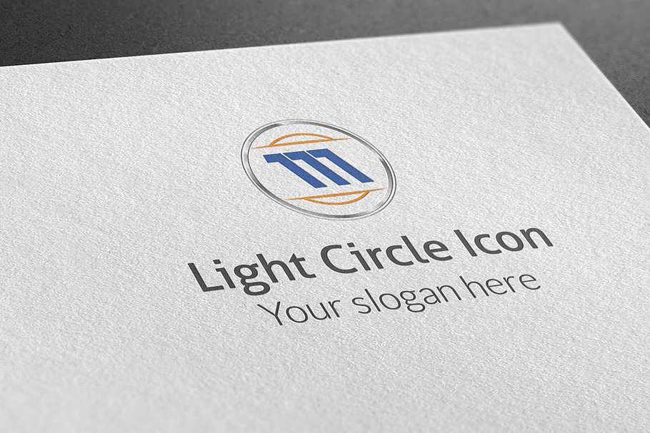 Light Circle Icon Logo in Logo Templates - product preview 8