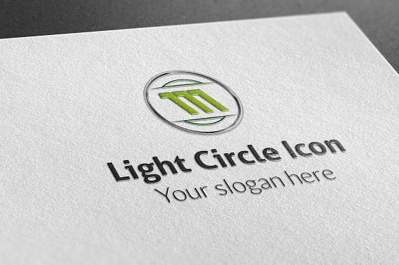 Light Circle Icon Logo in Logo Templates - product preview 1