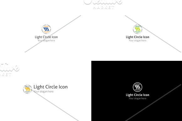Light Circle Icon Logo in Logo Templates - product preview 3