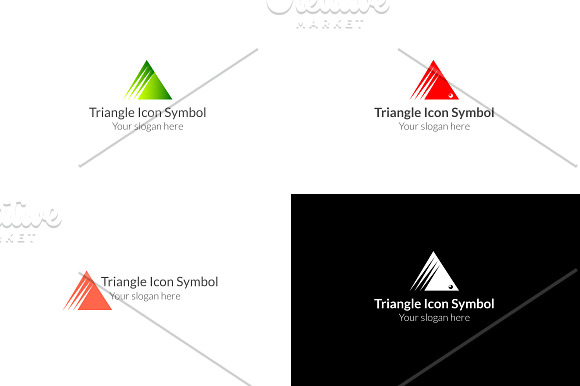 Triangle Icon Symbol Logo in Logo Templates - product preview 3