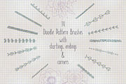Doodle pattern Illustrator brushes