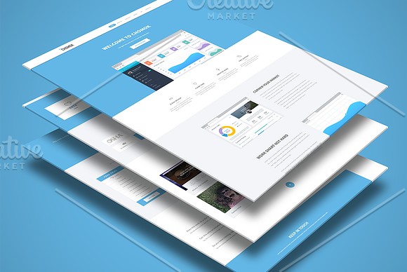 Chomok - Material Landing Page PSD in Landing Page Templates - product preview 3