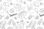 Pattern of summer symbols
