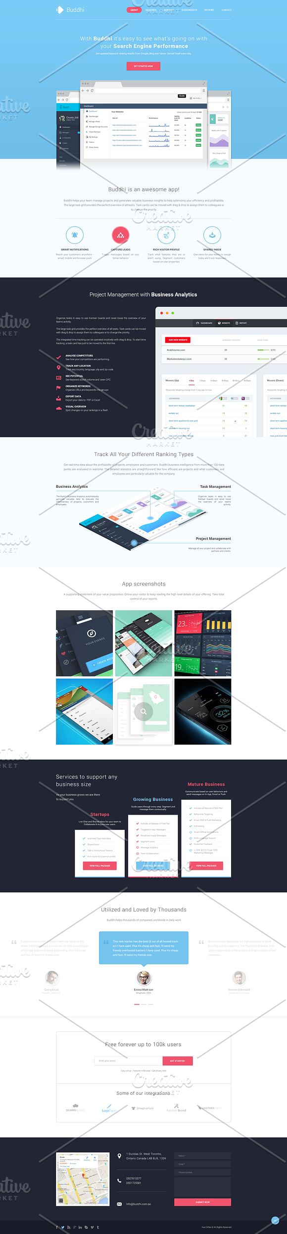 Buddhi - SaaS Landing Page PSD in App Templates - product preview 5
