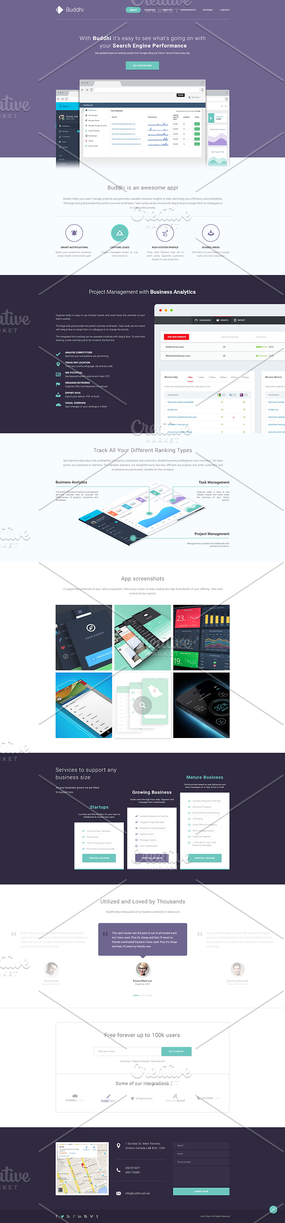 Buddhi - SaaS Landing Page PSD in App Templates - product preview 6