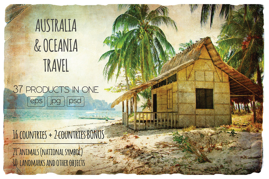 Great Australia & Oceania travel set