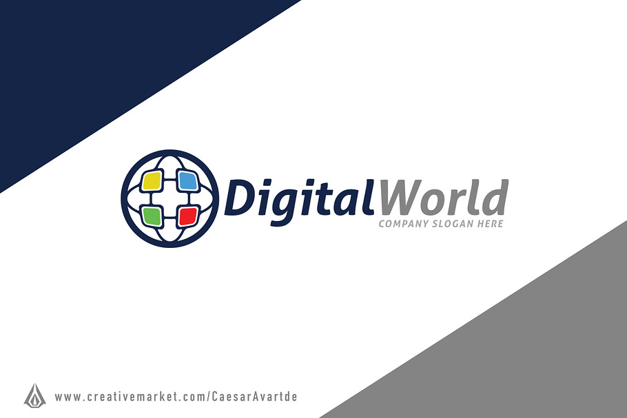 Digital World Logo Template in Logo Templates - product preview 8